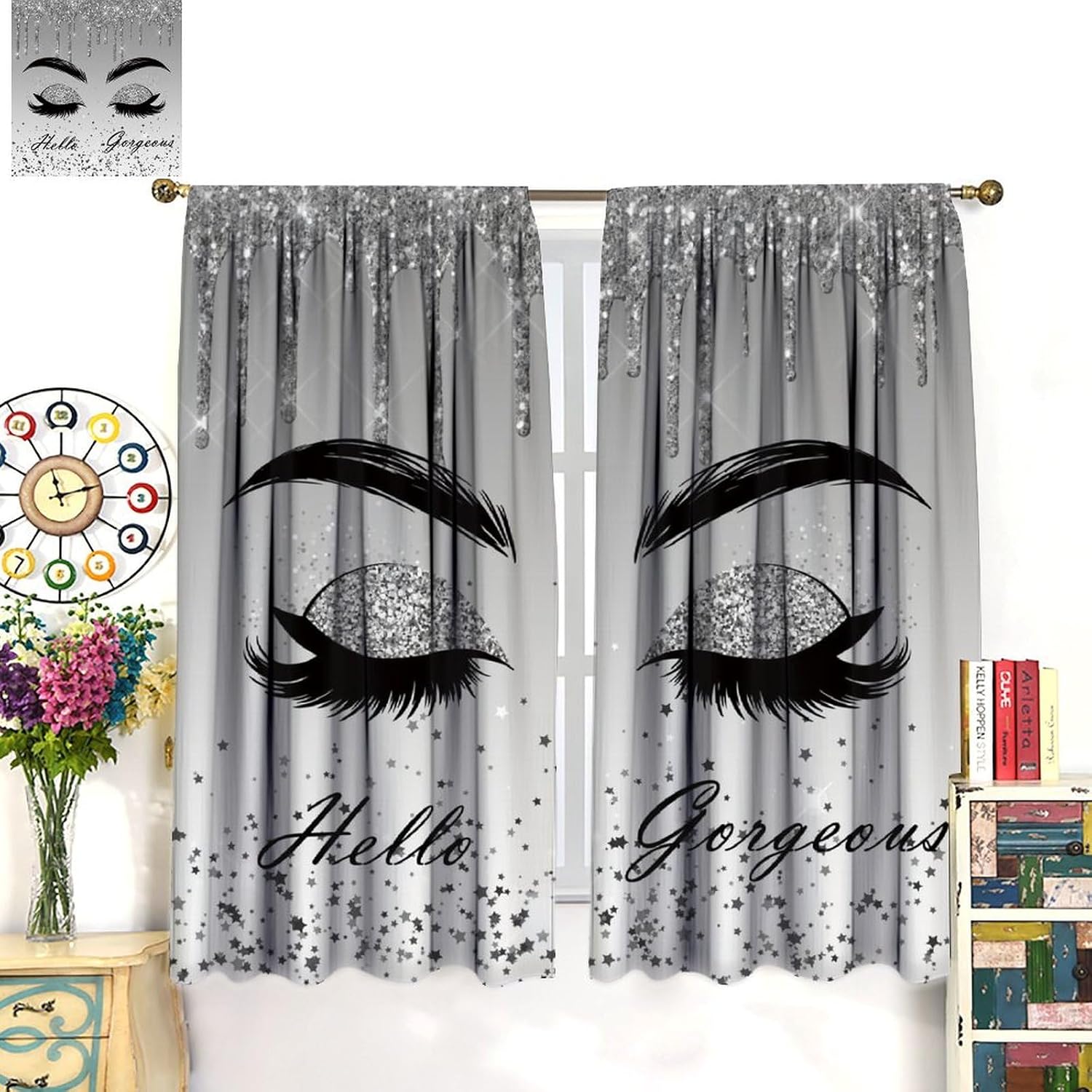 Tenda a filo argentata con gli - Beauty Makeup Filter recensione e prezzo
